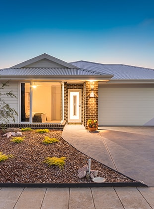 The entry of a newly built home in Wollongong