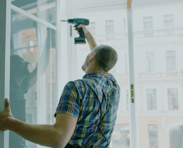 Man drilling