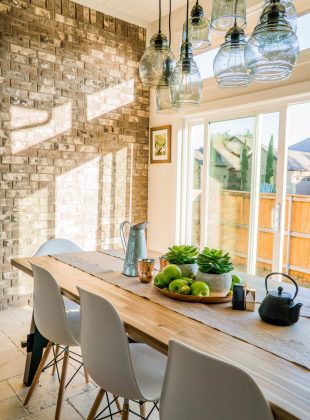 Photo of a kitchen with glass windows